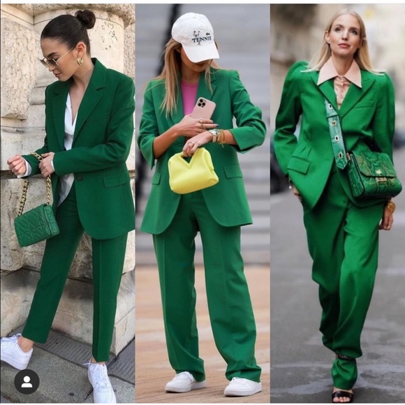 NWT ZARA Fitted Blazer Apple Green S Blogger’s Fav - Picture 5 of 7